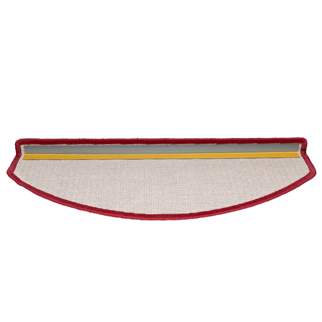 Tapetes de escada 20 peças 65x24x4 cm vermelhos meio redondo grande
