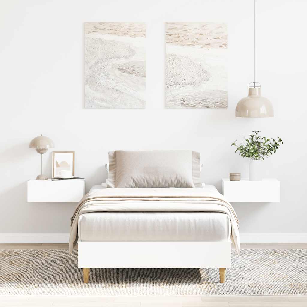Estrutura cama s/ colchão 90x200 cm derivados de madeira branco