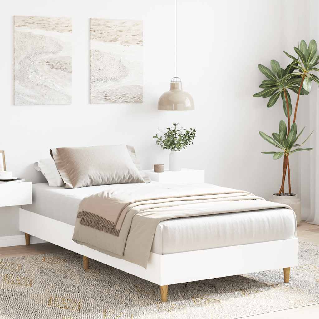 Estrutura cama s/ colchão 90x200 cm derivados de madeira branco
