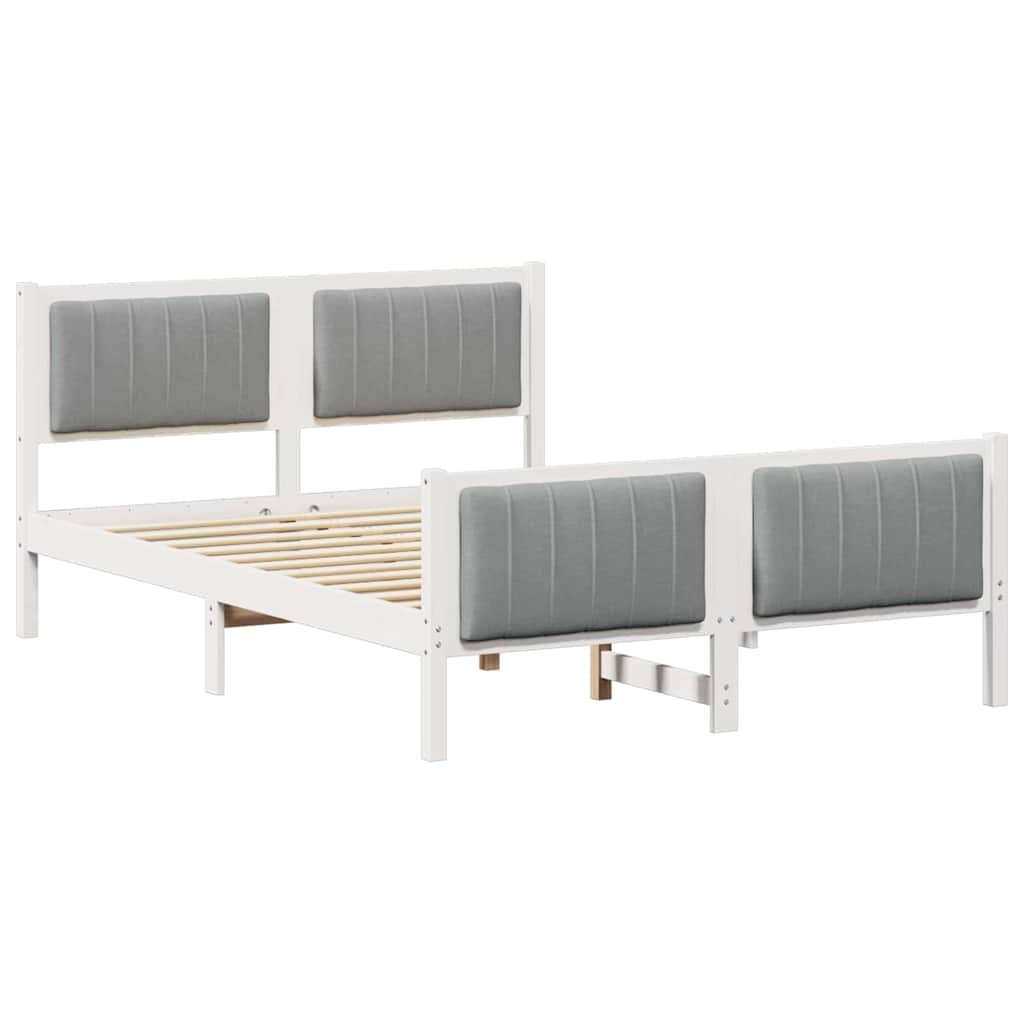 Estrutura da cama branco e cinza claro 135 x 190 cm