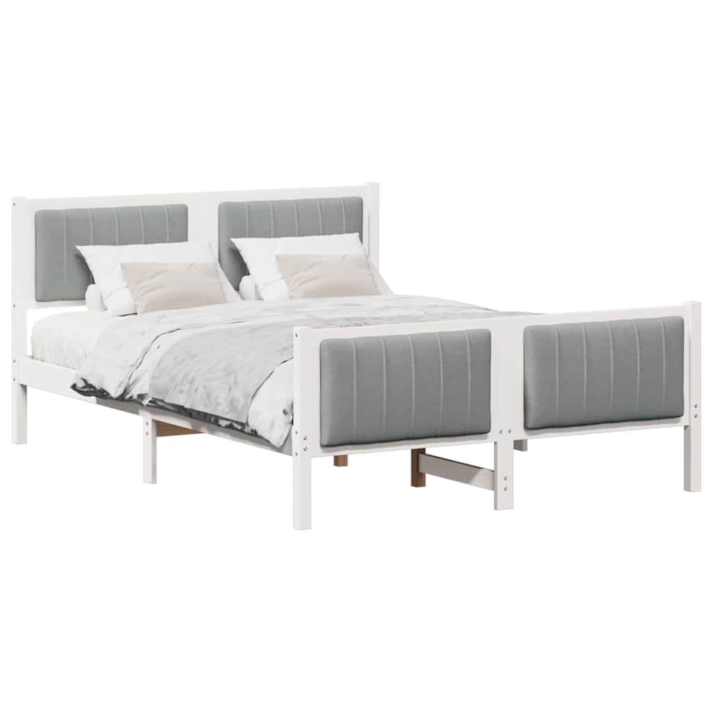 Estrutura da cama branco e cinza claro 135 x 190 cm
