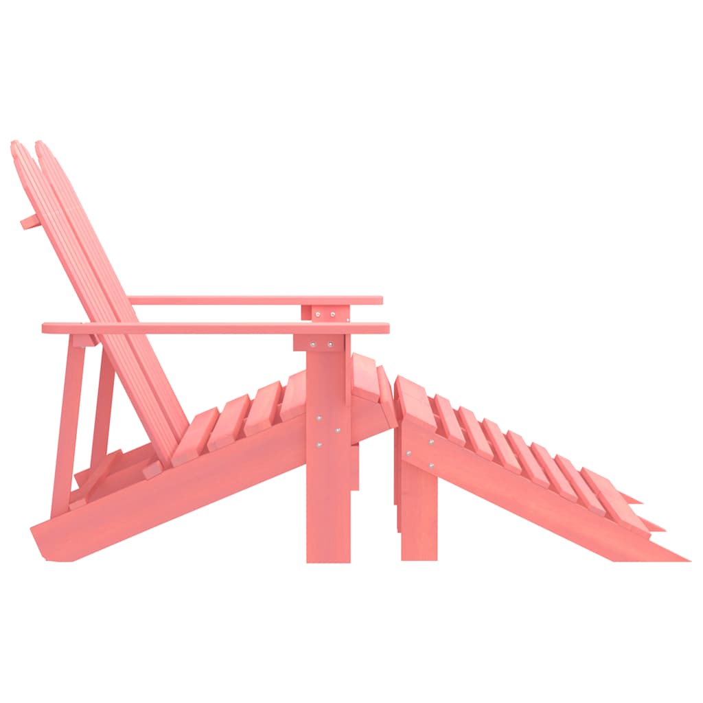 Cadeira de jardim e otomano adirondack 2 lugares abeto rosa