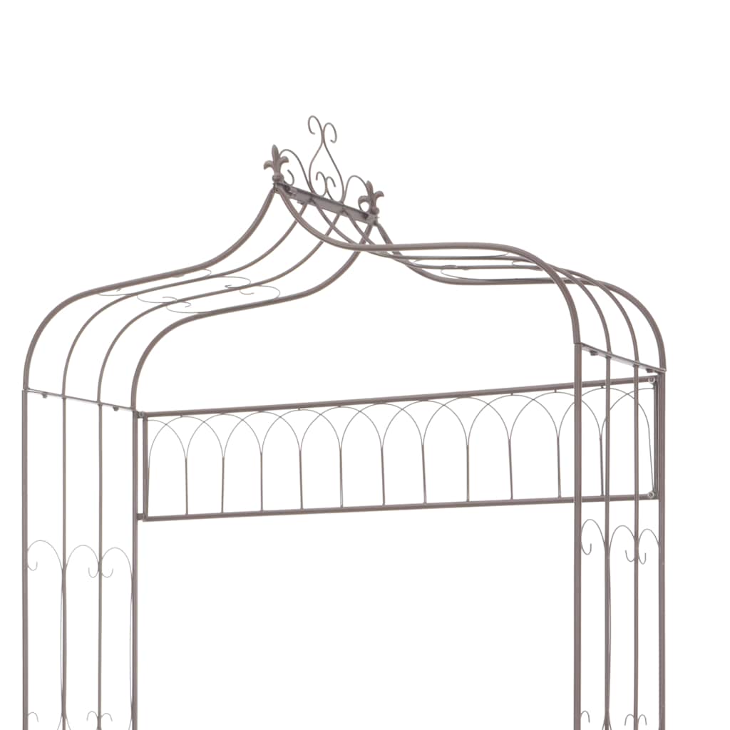 Banco de jardim 122 cm ferro antigo castanho