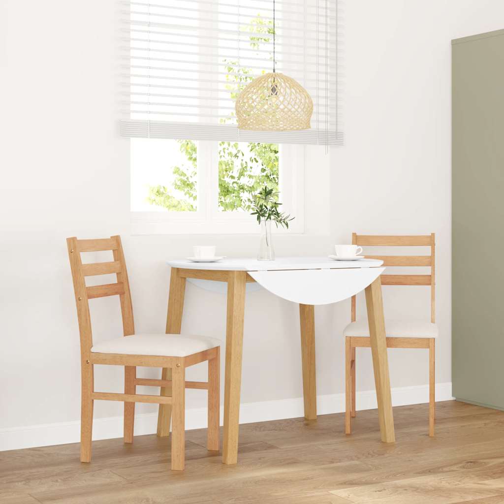 Cadeiras de jantar com almofadões 2 pcs madeira maciça