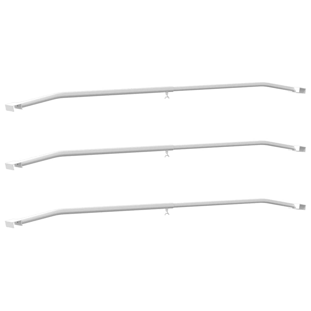 Suporte de lona para reboques 3 prateado 102-155 cm alumínio