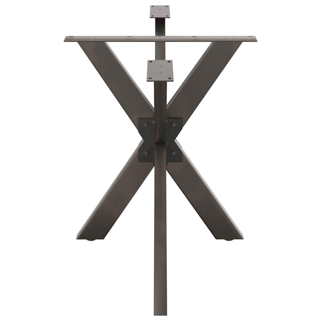 Pé de mesa de jantar em formato de aranha, preto, 120x68x(72-73) cm, aço