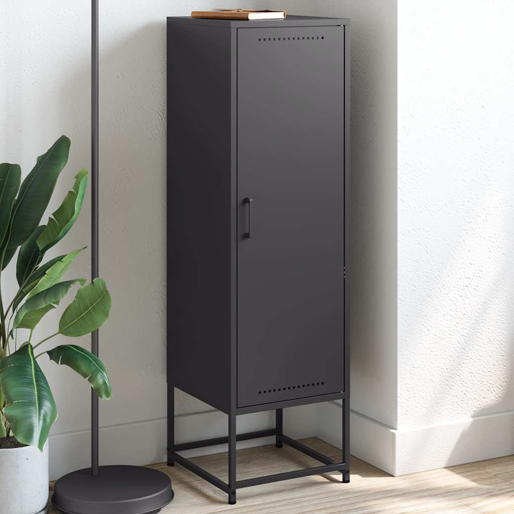Aparador alto 36x39x123 cm aço preto