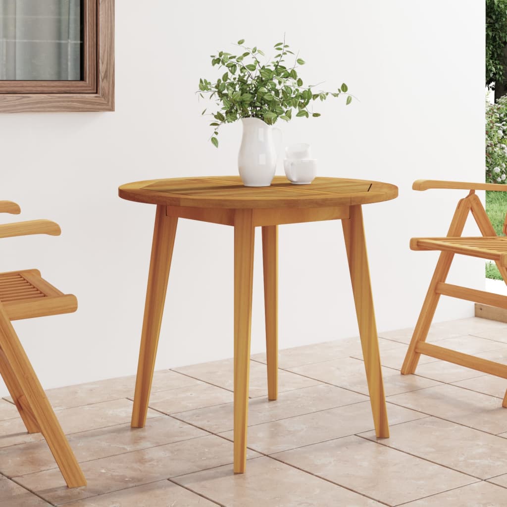 Mesa de jardim ø85x75 cm madeira de acácia maciça