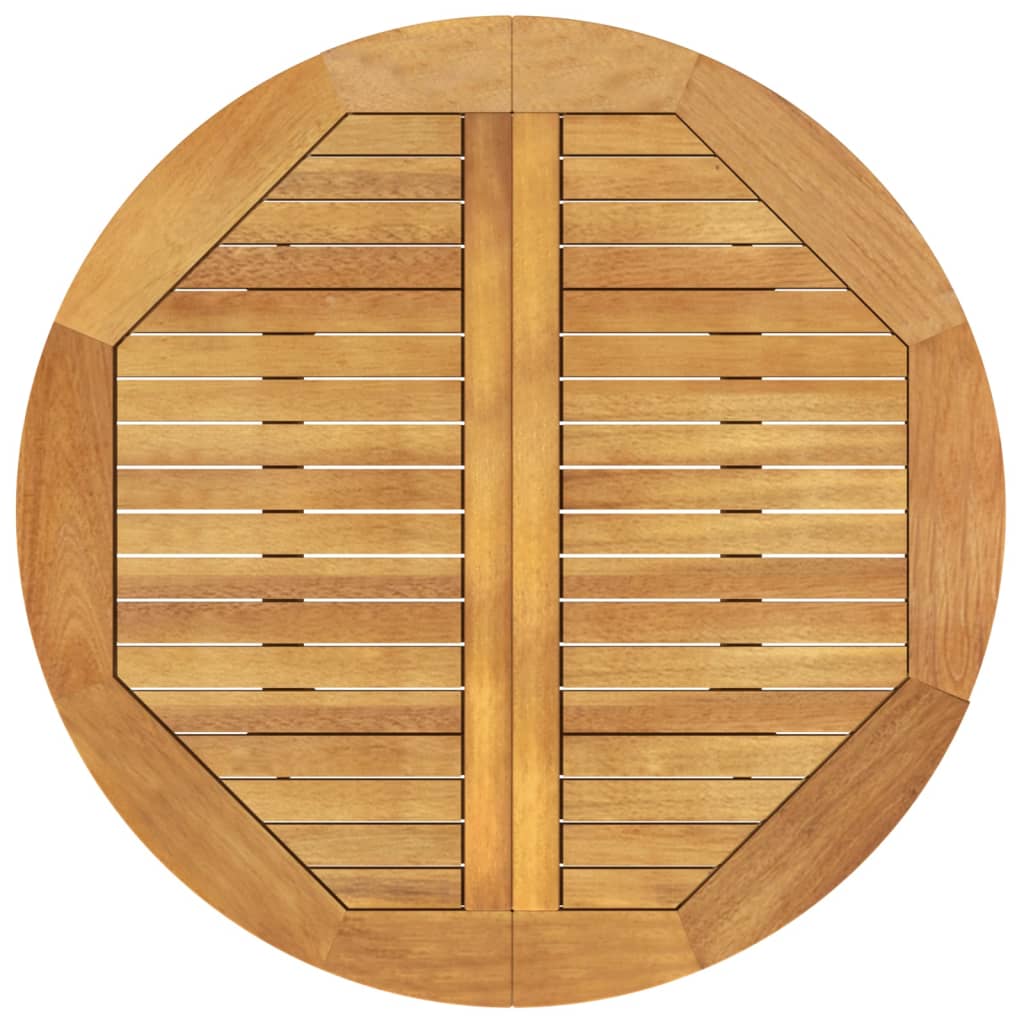 Mesa de jardim ø85x75 cm madeira de acácia maciça