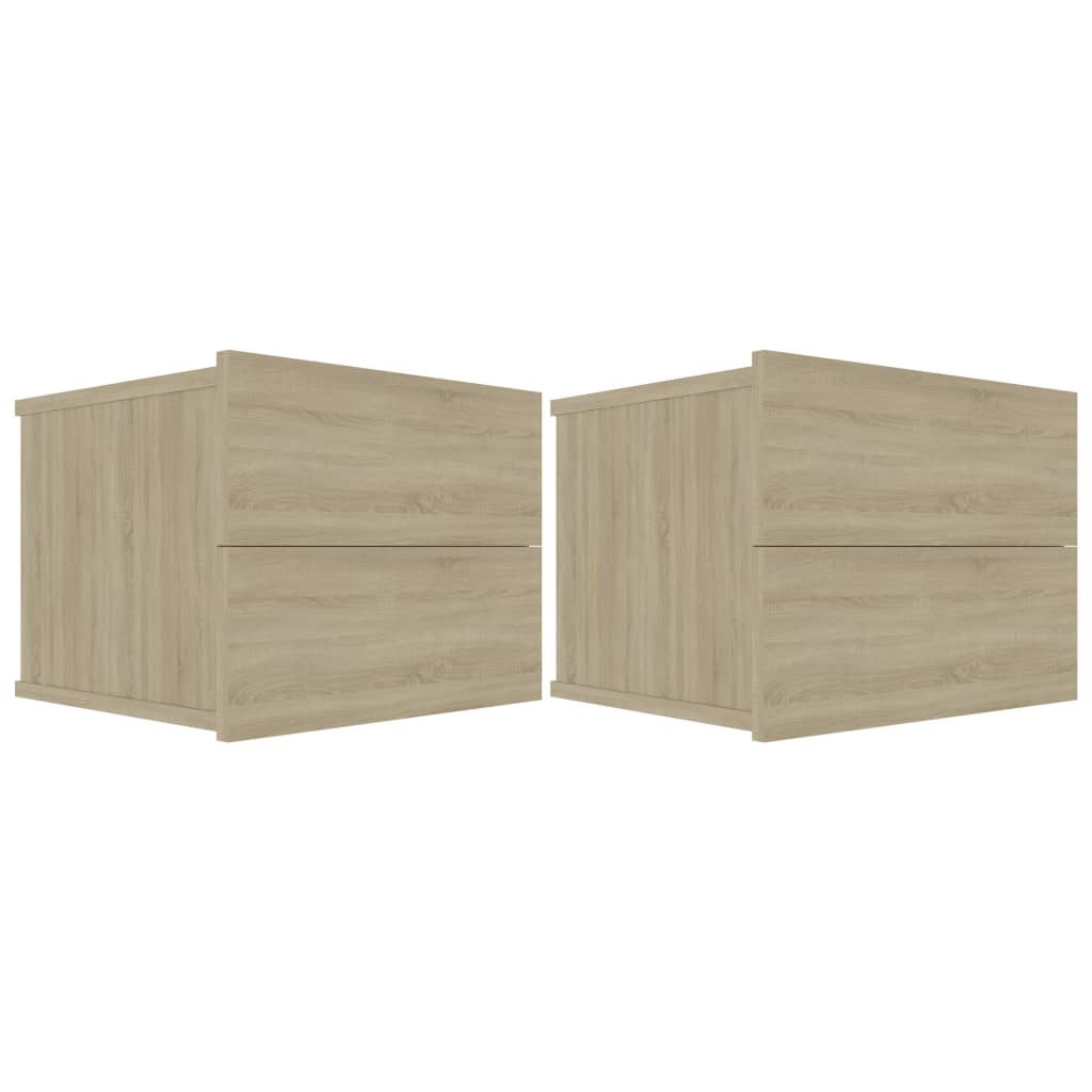 Mesas de cabeceira 2 pcs derivados madeira carvalho sonoma
