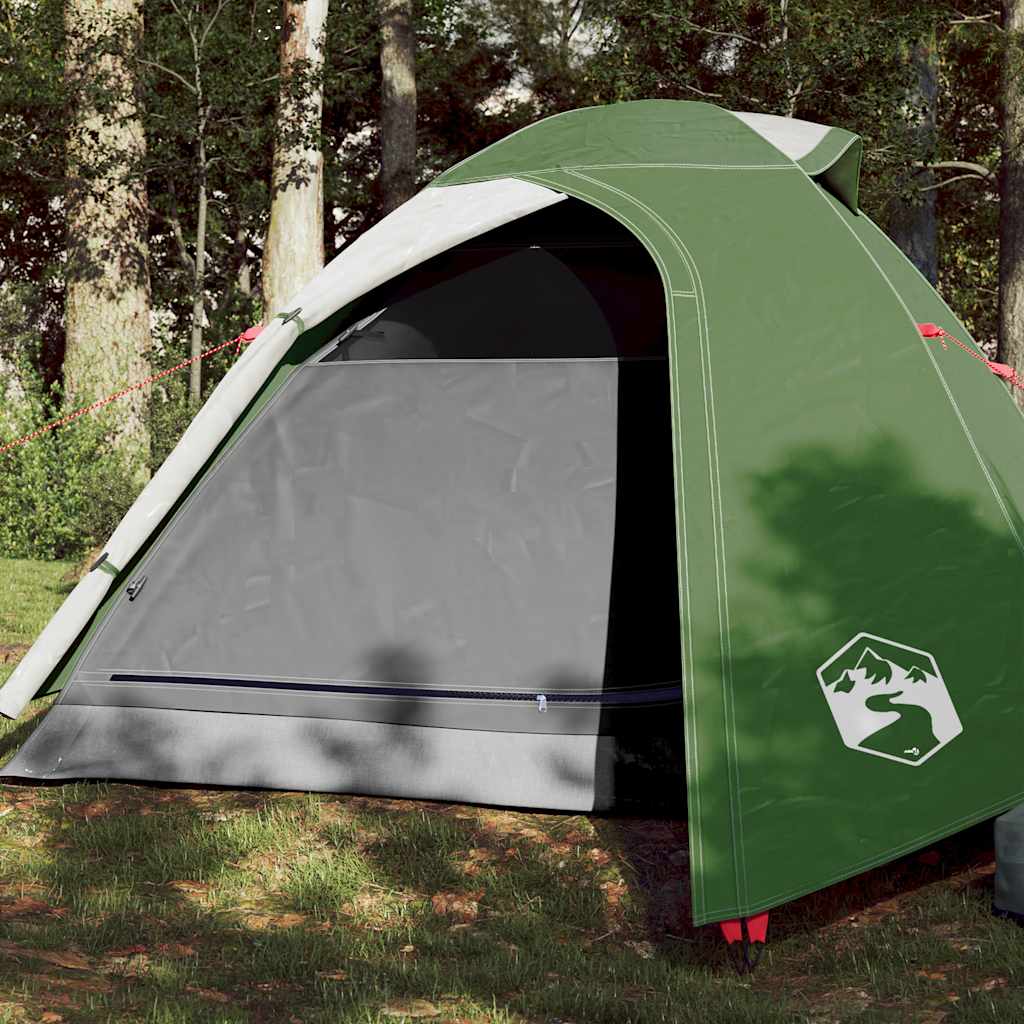 Tenda de campismo cúpula para 3 pessoas impermeável verde