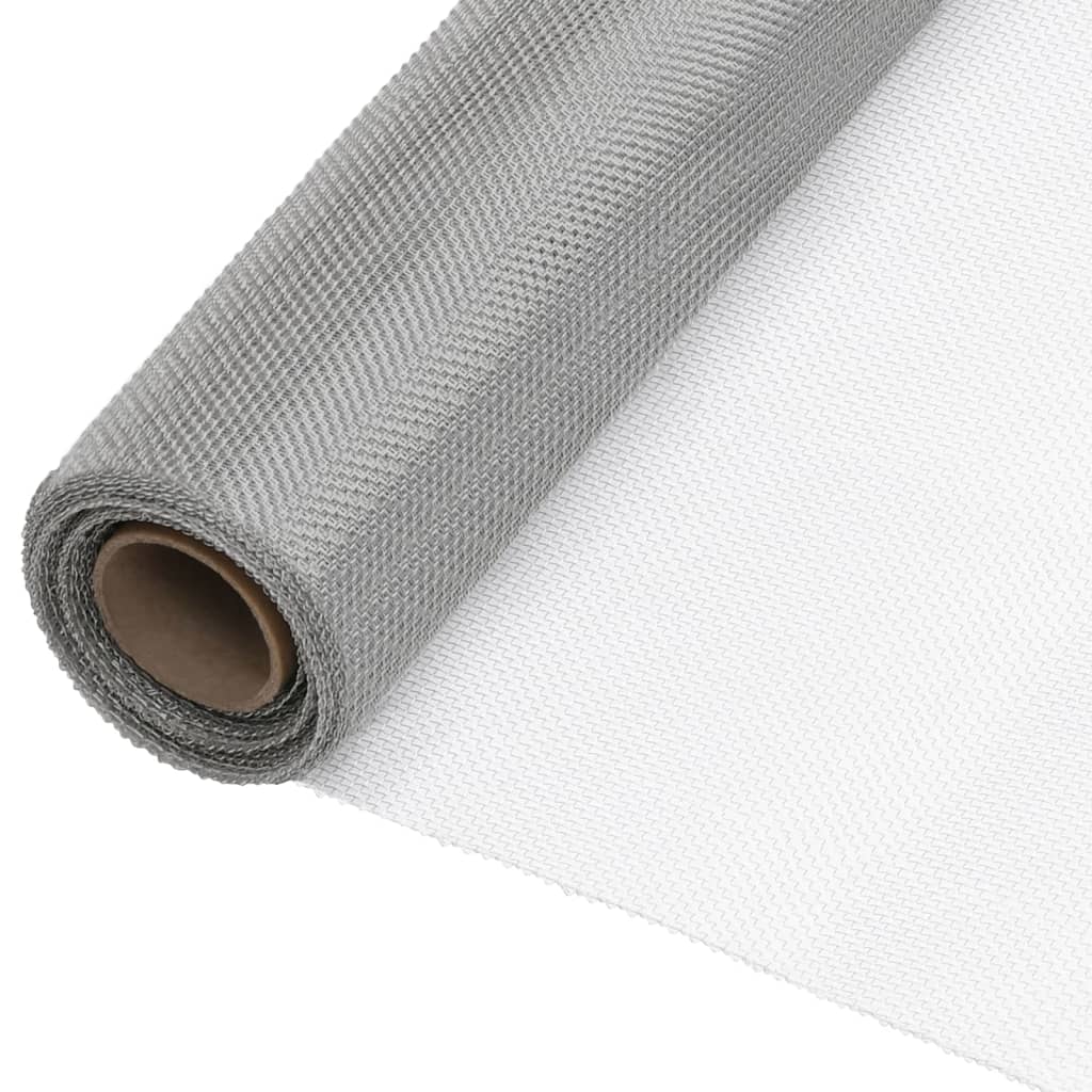 Rede de malha 80x2000 cm aço inoxidável prateado