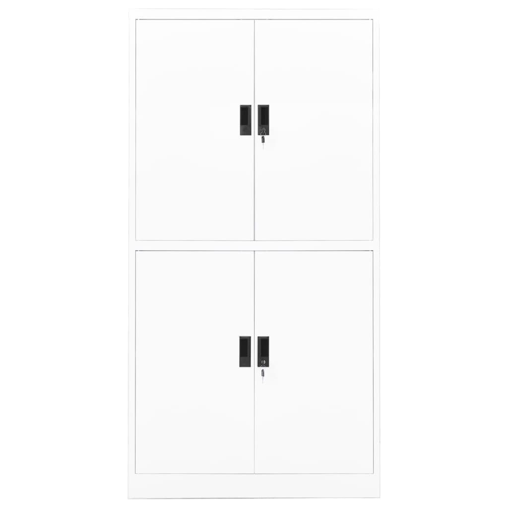 Armário de escritório 90x40x180 cm aço branco