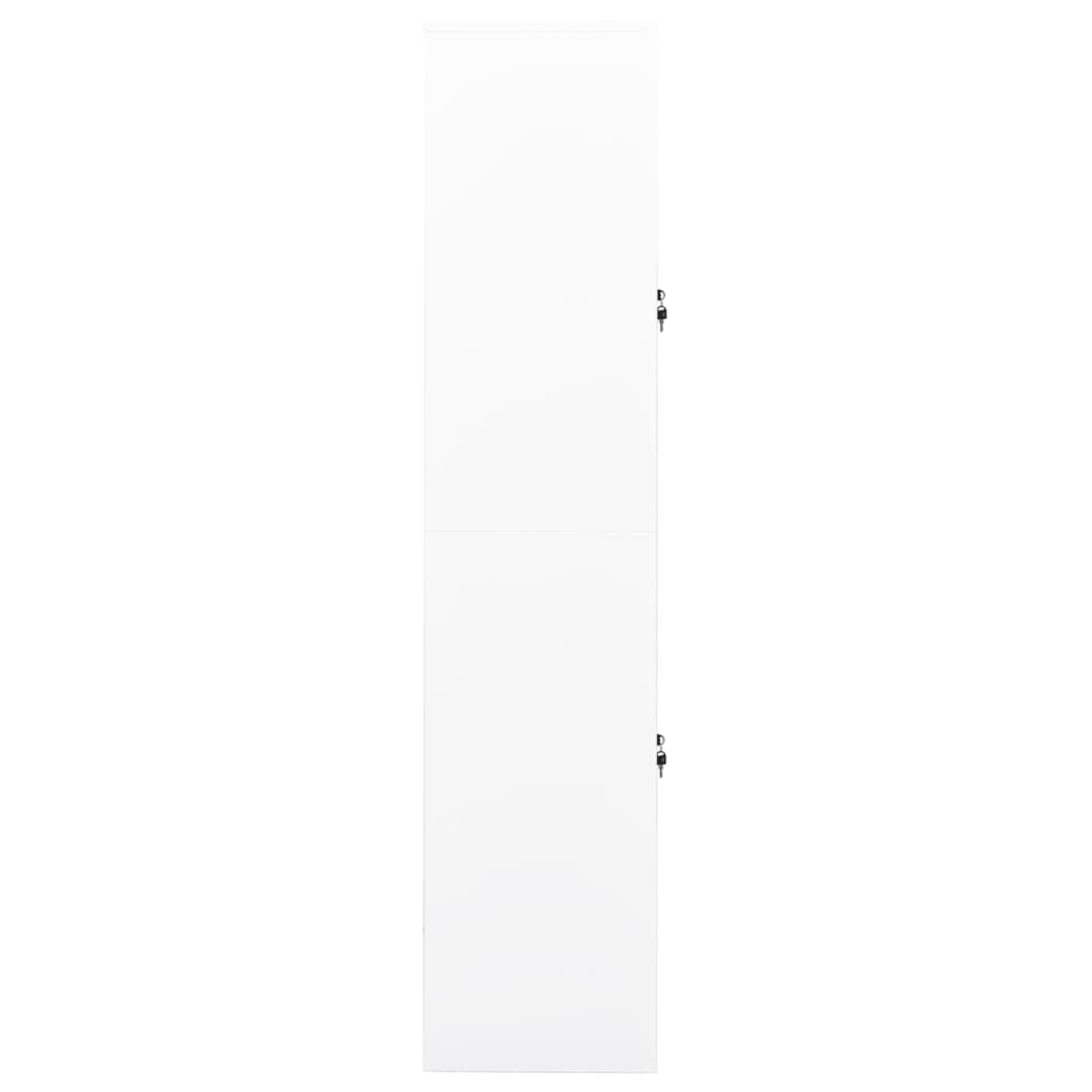 Armário de escritório 90x40x180 cm aço branco