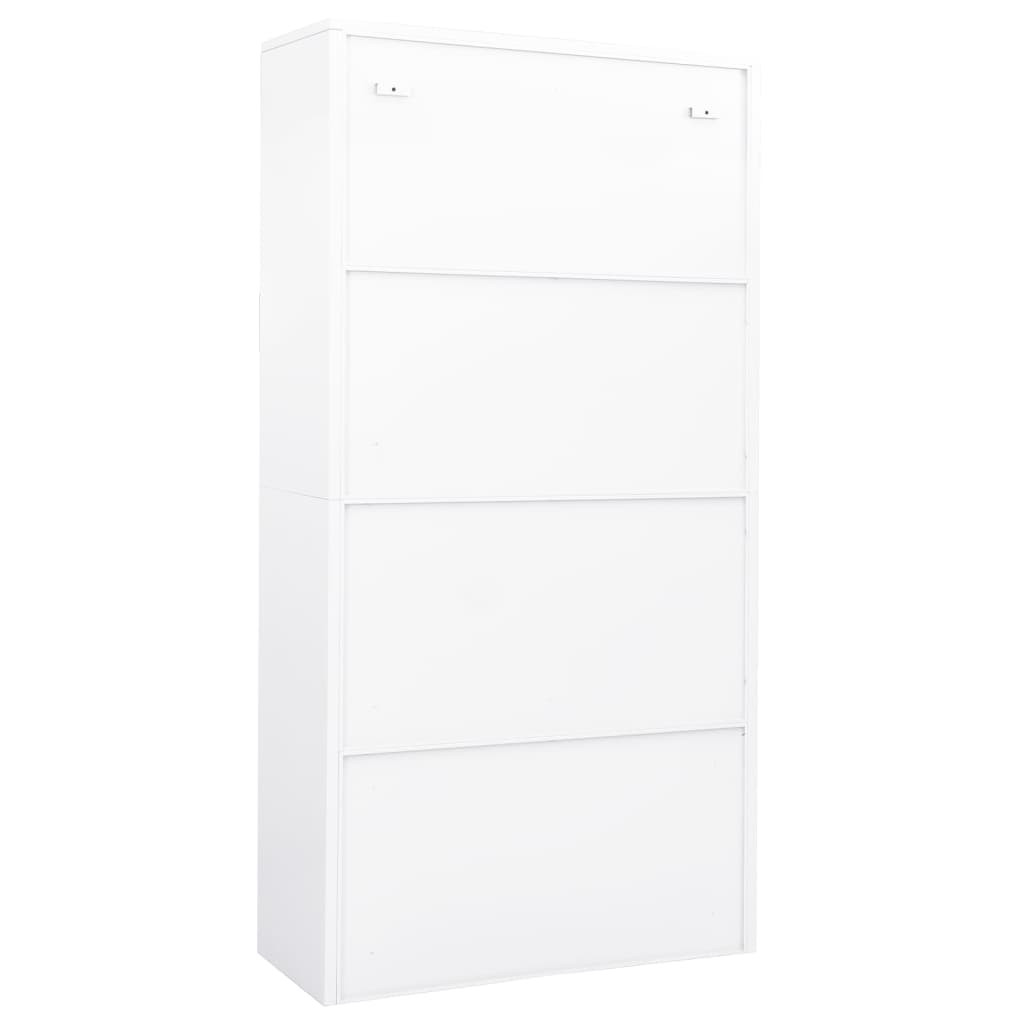 Armário de escritório 90x40x180 cm aço branco