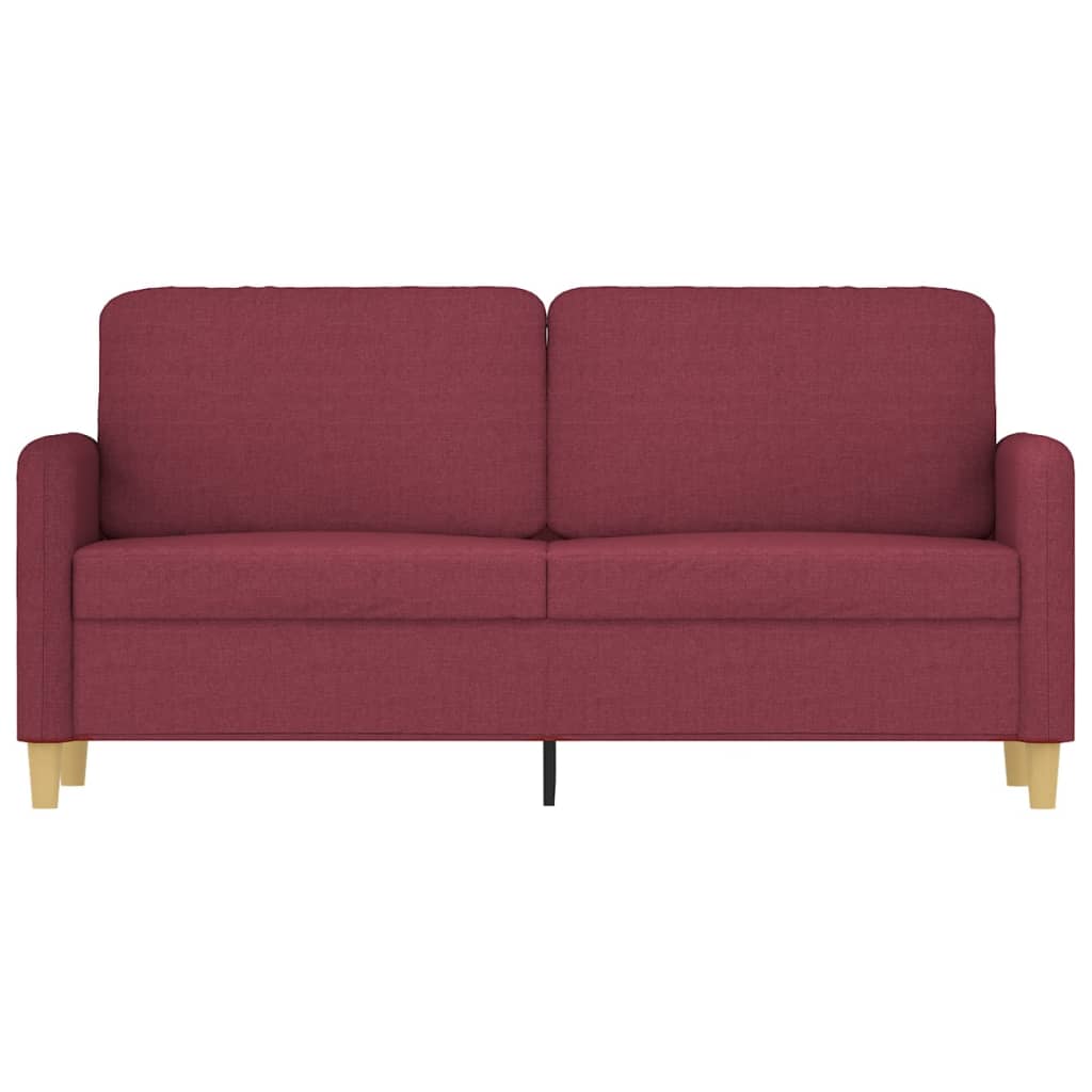 Sofá de 2 lugares tecido 140 cm vermelho tinto