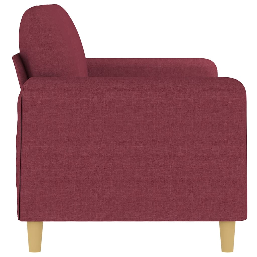 Sofá de 2 lugares tecido 140 cm vermelho tinto
