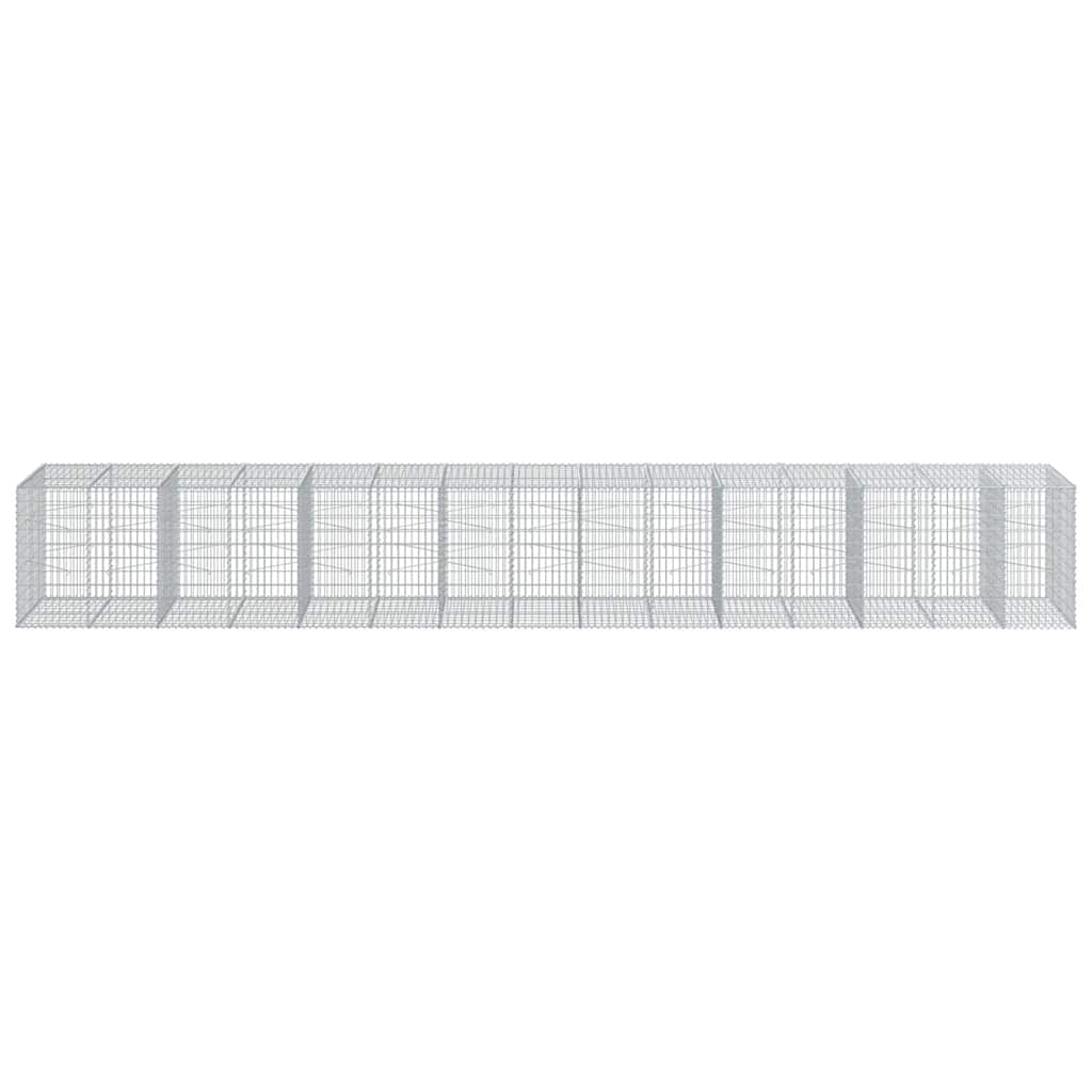 Cesto gabião com cobertura 750x100x100 cm ferro galvanizado