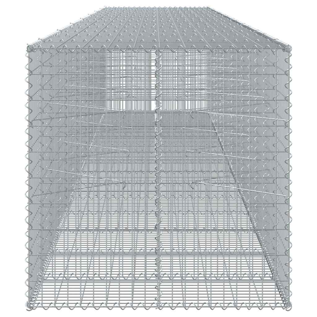Cesto gabião com cobertura 750x100x100 cm ferro galvanizado