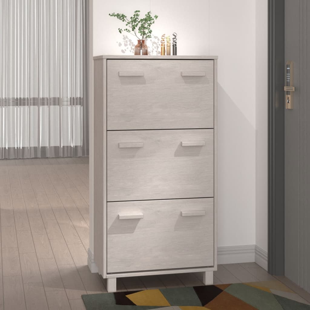 Sapateira hamar 59,5x35x117 cm pinho maciço branco