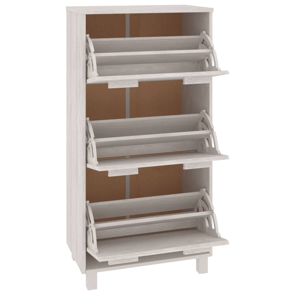 Sapateira hamar 59,5x35x117 cm pinho maciço branco