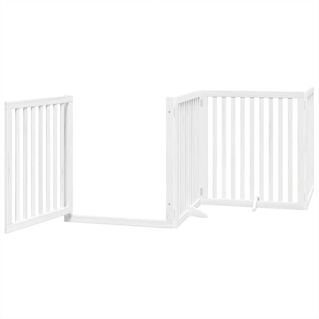 Portão p/ cães com porta dobrável 12 painéis 960cm álamo branco