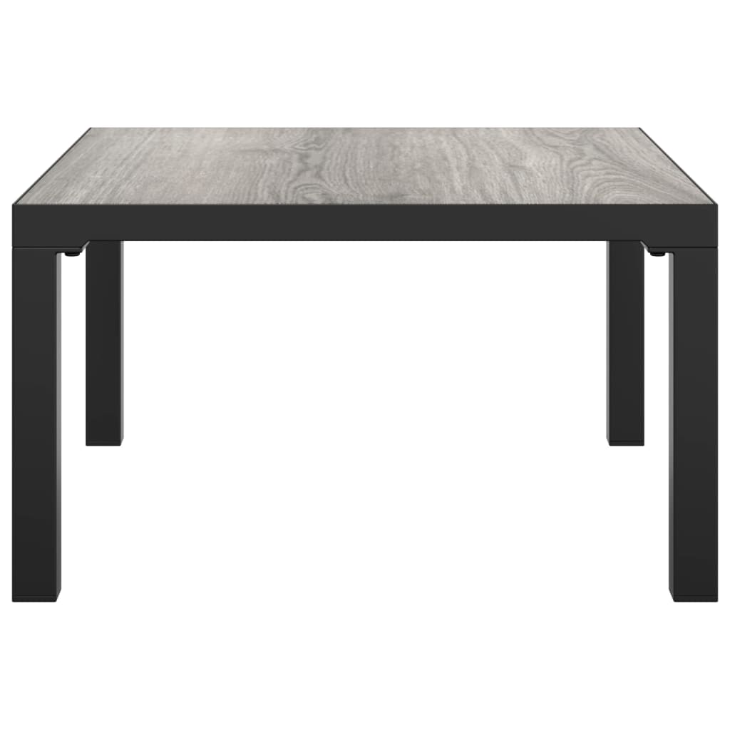 Mesa de centro de jardim 55x55x31 cm dpc e aço cinzento