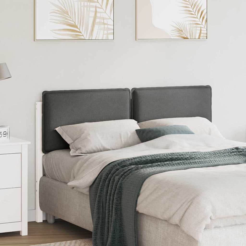 Cabeceira estofada com cabeceira branco e cinza claro 150 cm
