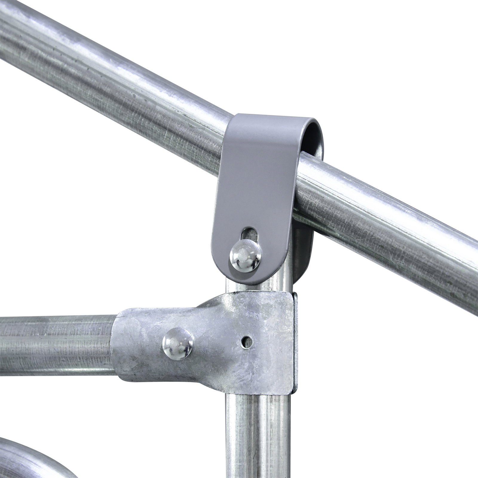 Galinheiro de Exterior Grande 3x6x2m Gaiola para 12-18 Galinhas de Aço Galvanizado com Teto de PE e Fechadura para Coelhos Prata
