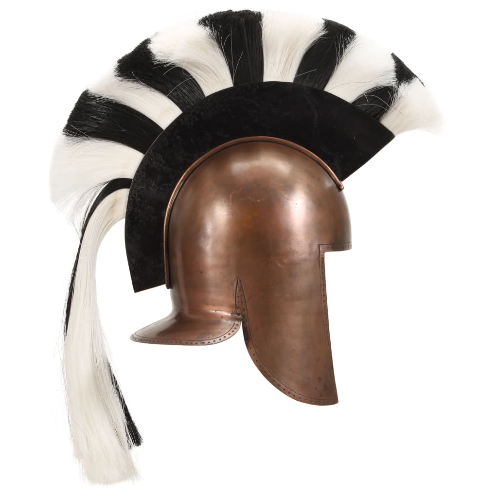 Capacete de soldado grego réplica larp cobre prateado