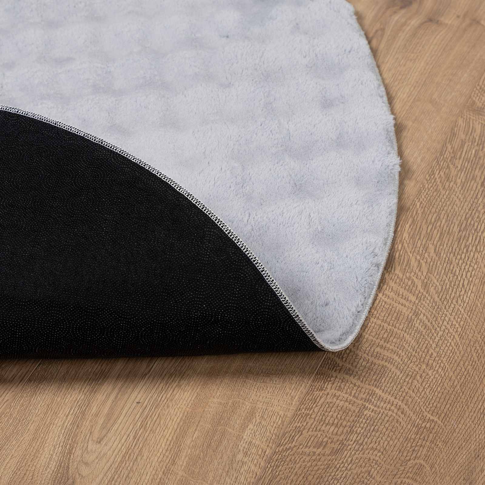 Tapetes de área redondo sirolo cinzento ø 160 cm poliéster