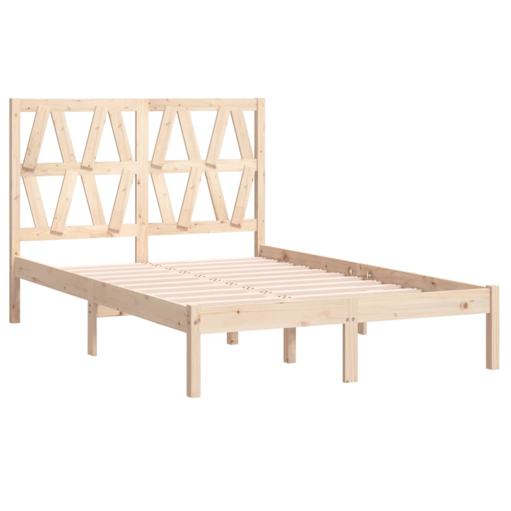 Estrutura de cama pequena casal 120x190 cm pinho maciço