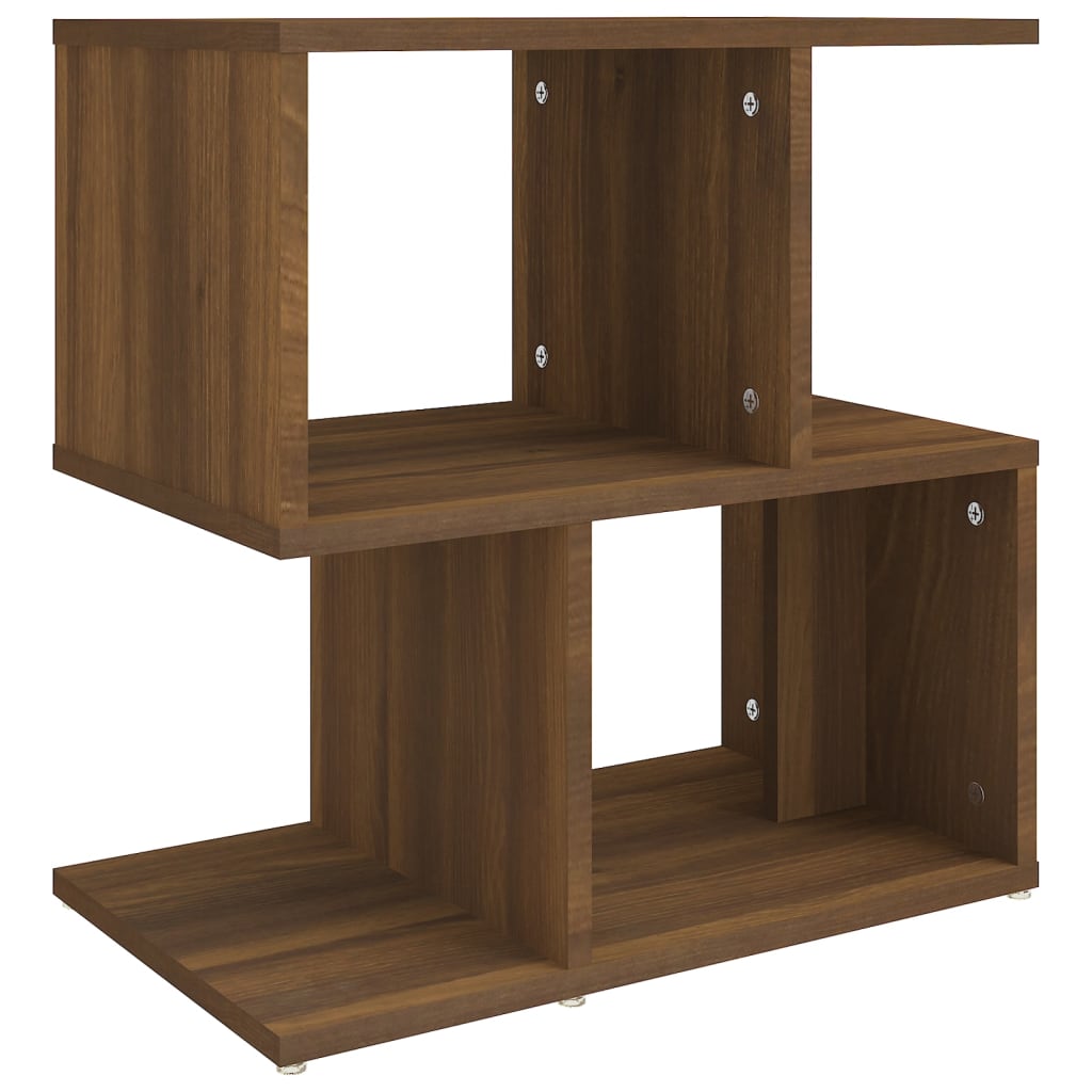 Mesa cabeceira 50x30x51,5cm derivados madeira carvalho castanho