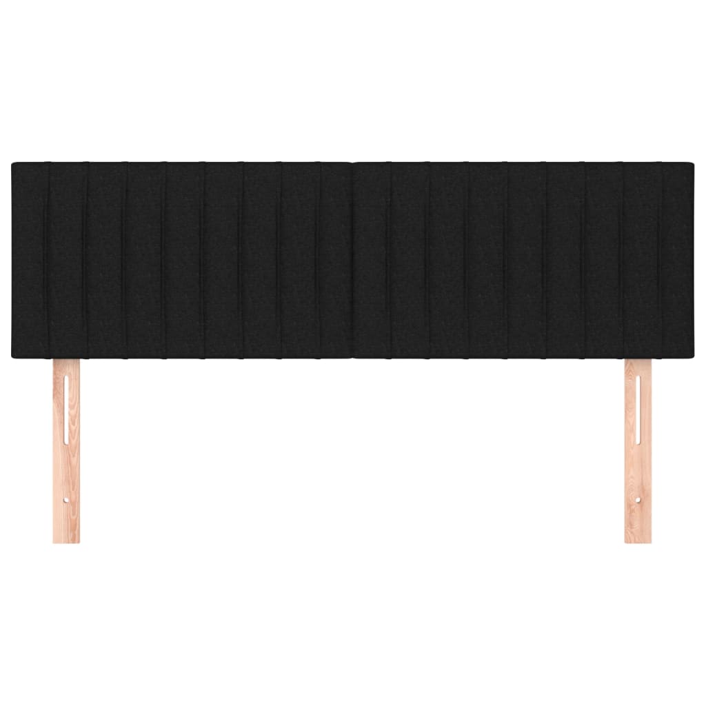 Cabeceiras preto 144x5x78/88 cm tecido