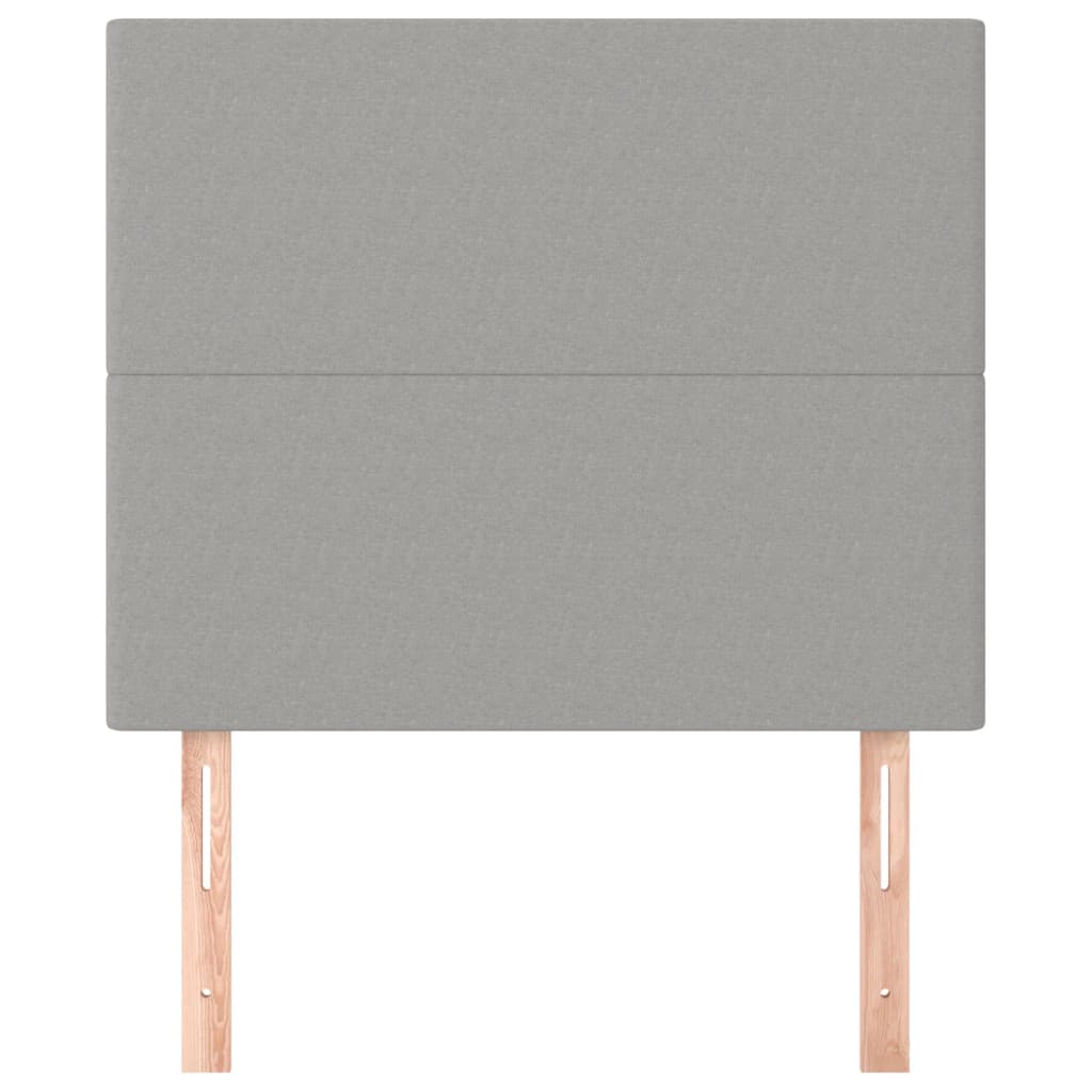 Cabeceira cinza claro 80x5x118/128 cm tecido