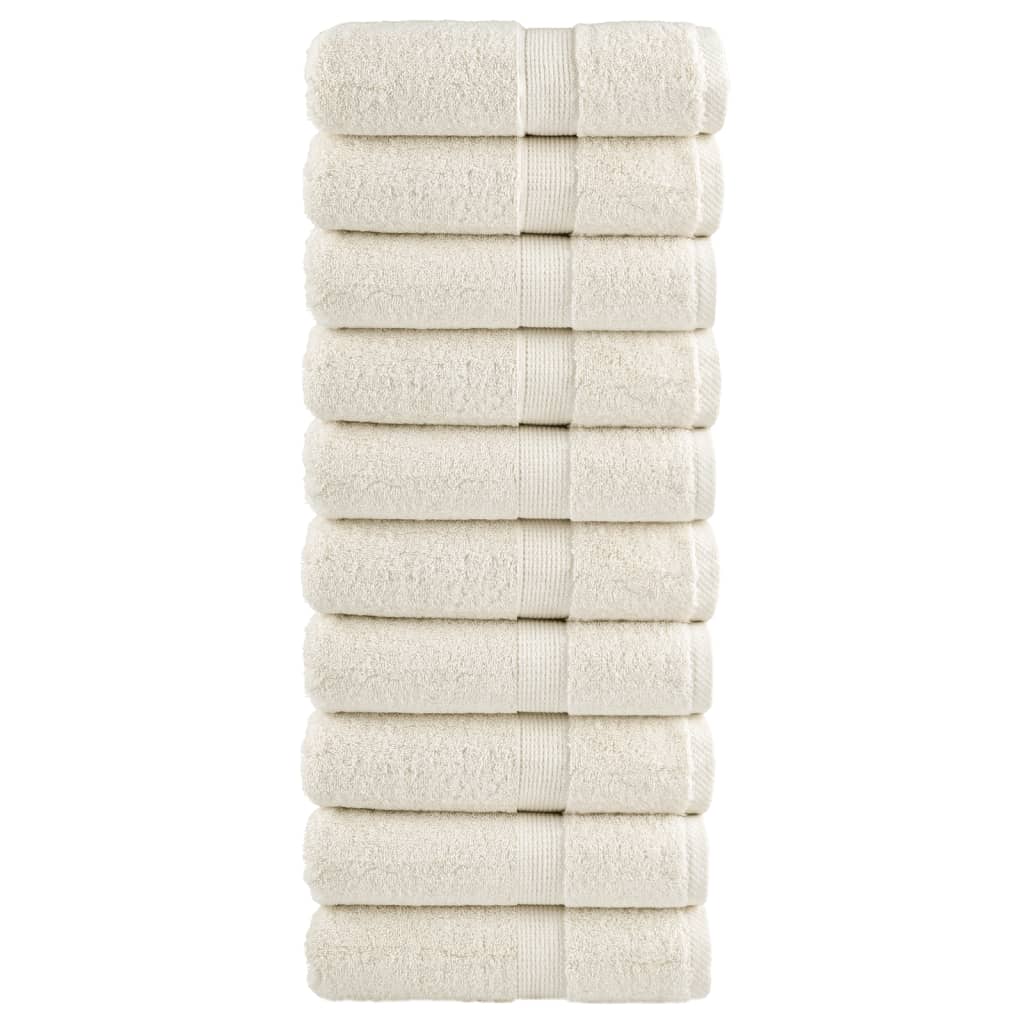 Toalhas de bidé premium solund 10 pcs 30x50 cm 600 gsm creme