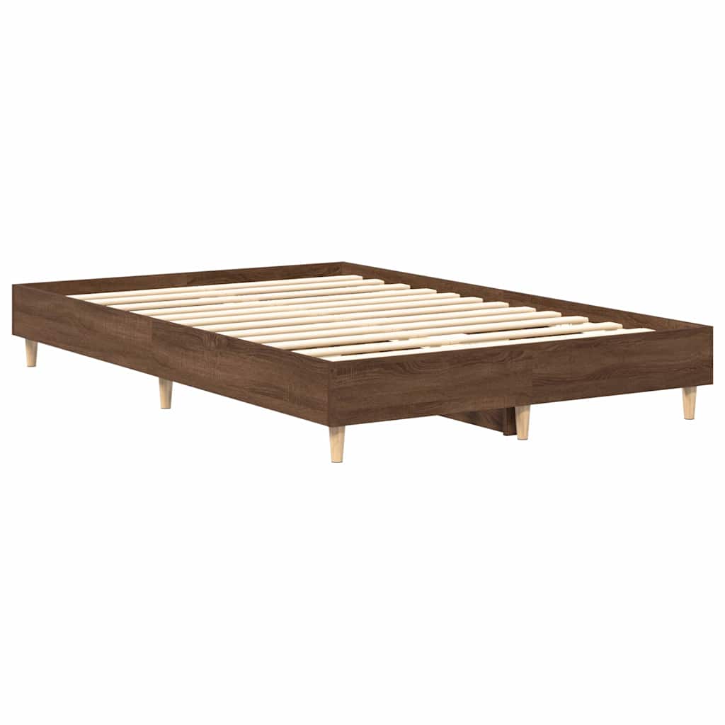 Estrutura de cama sem colchão 120x200 cm carvalho castanho