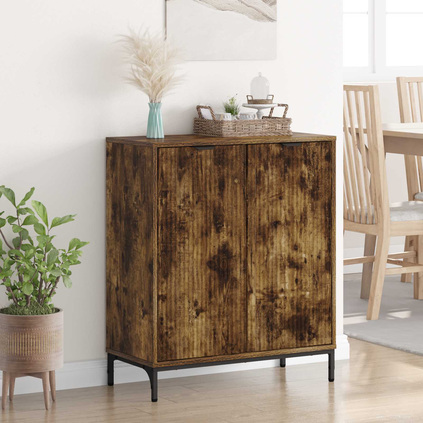 Buffet carvalho defumado 69,5 x 33 x 82 cm derivados de madeira