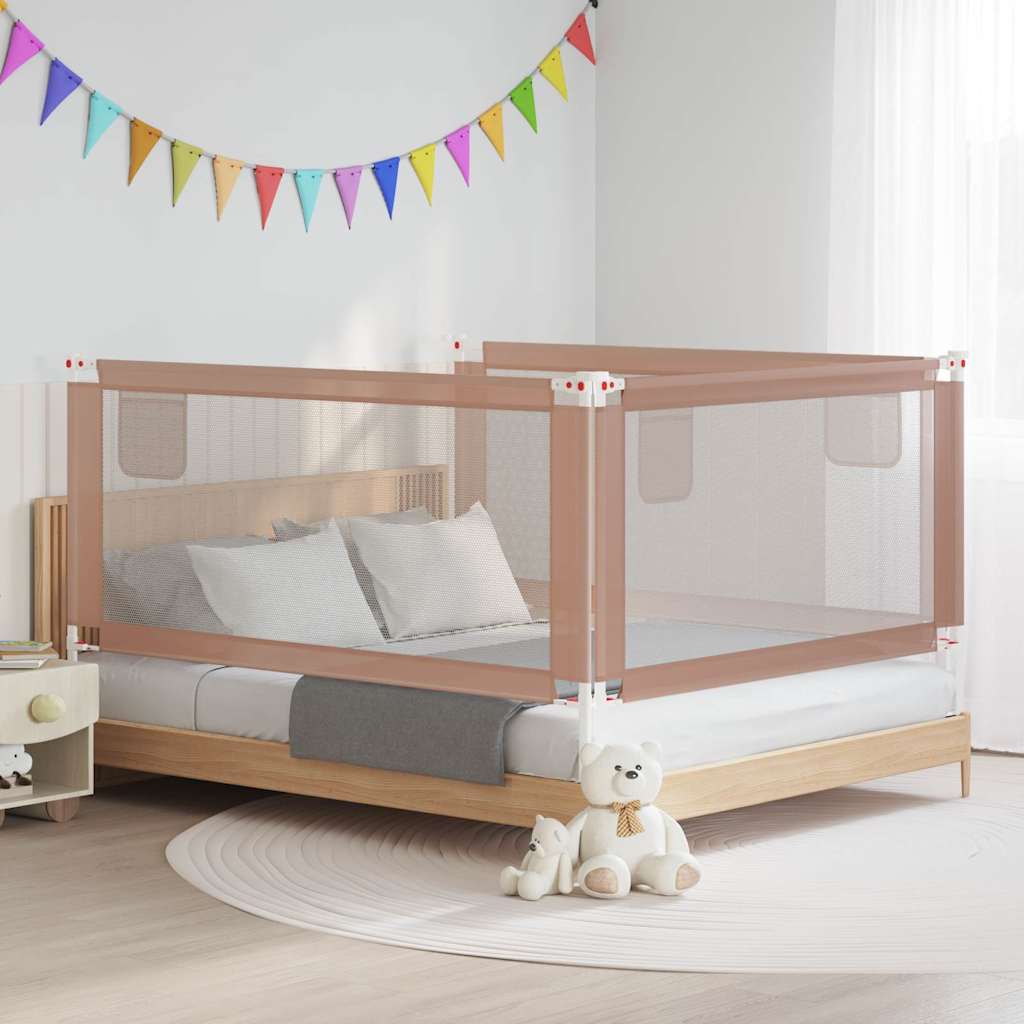 Barra segur. p/ cama infantil tecido 180x25cm cinza-acastanhado