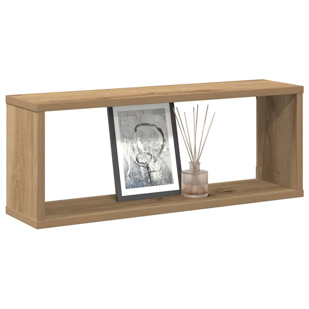 Prateleiras parede cubo 6 pcs deriv. madeira carvalho artisiano