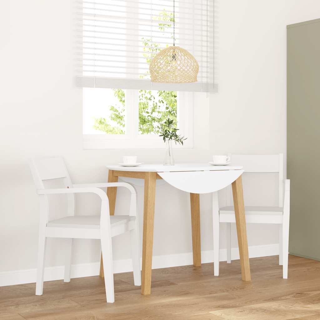 Cadeiras de jantar 2 pcs madeira de seringueira maciça branco
