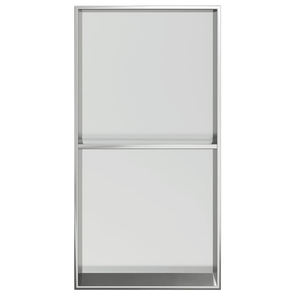 Nicho parede p/ duche 32x62x9 cm aço inoxidável prata escovada