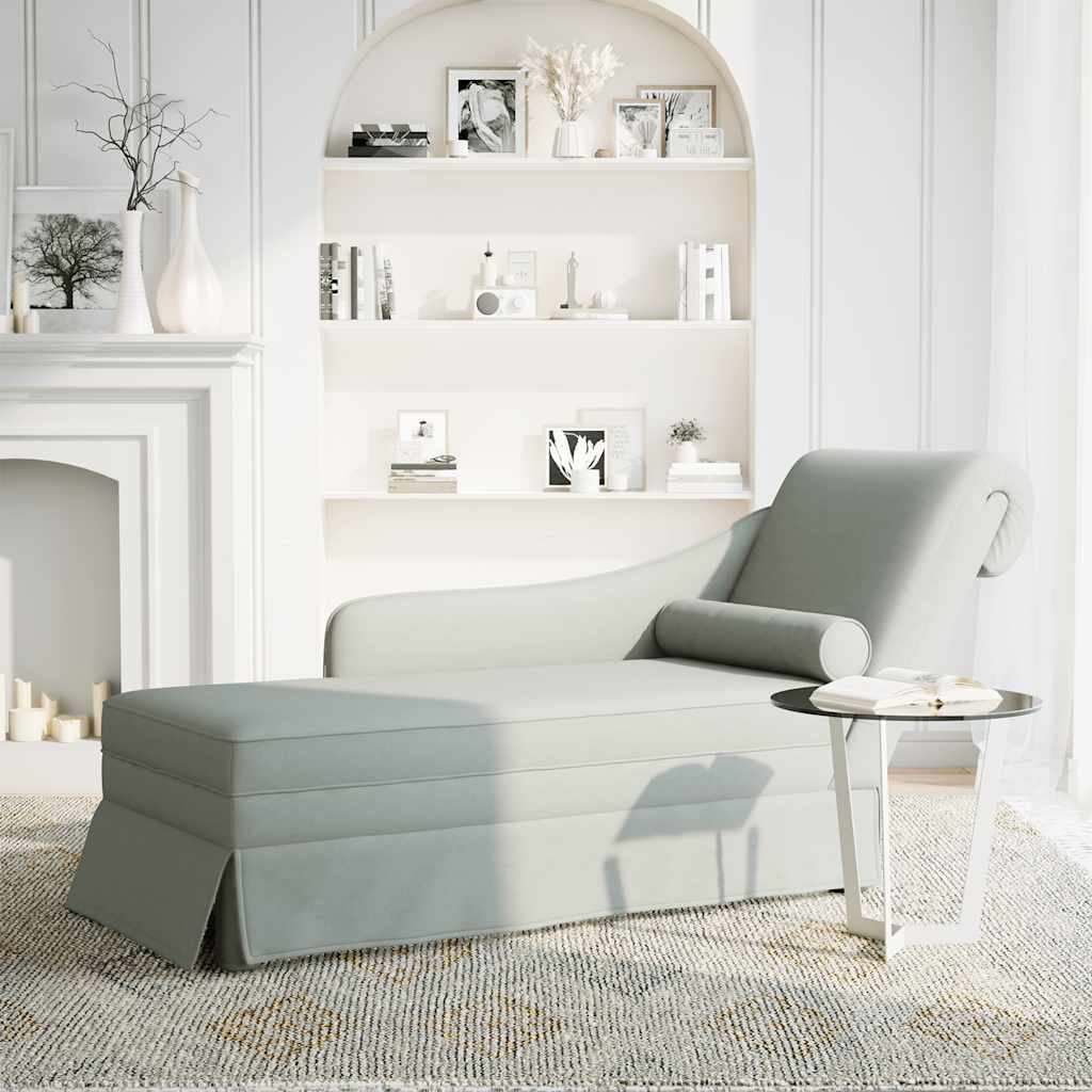 Chaise lounge c/ reforço/apoio de braços direito veludo