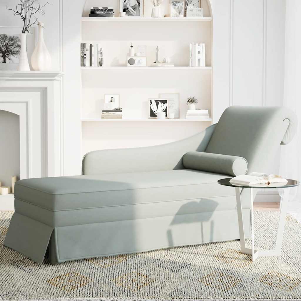 Chaise lounge c/ reforço/apoio de braços direito veludo