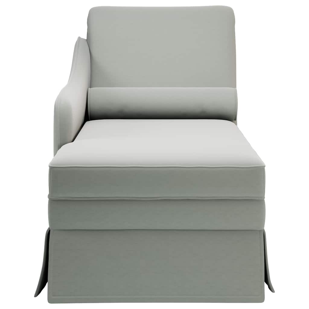 Chaise lounge c/ reforço/apoio de braços direito veludo