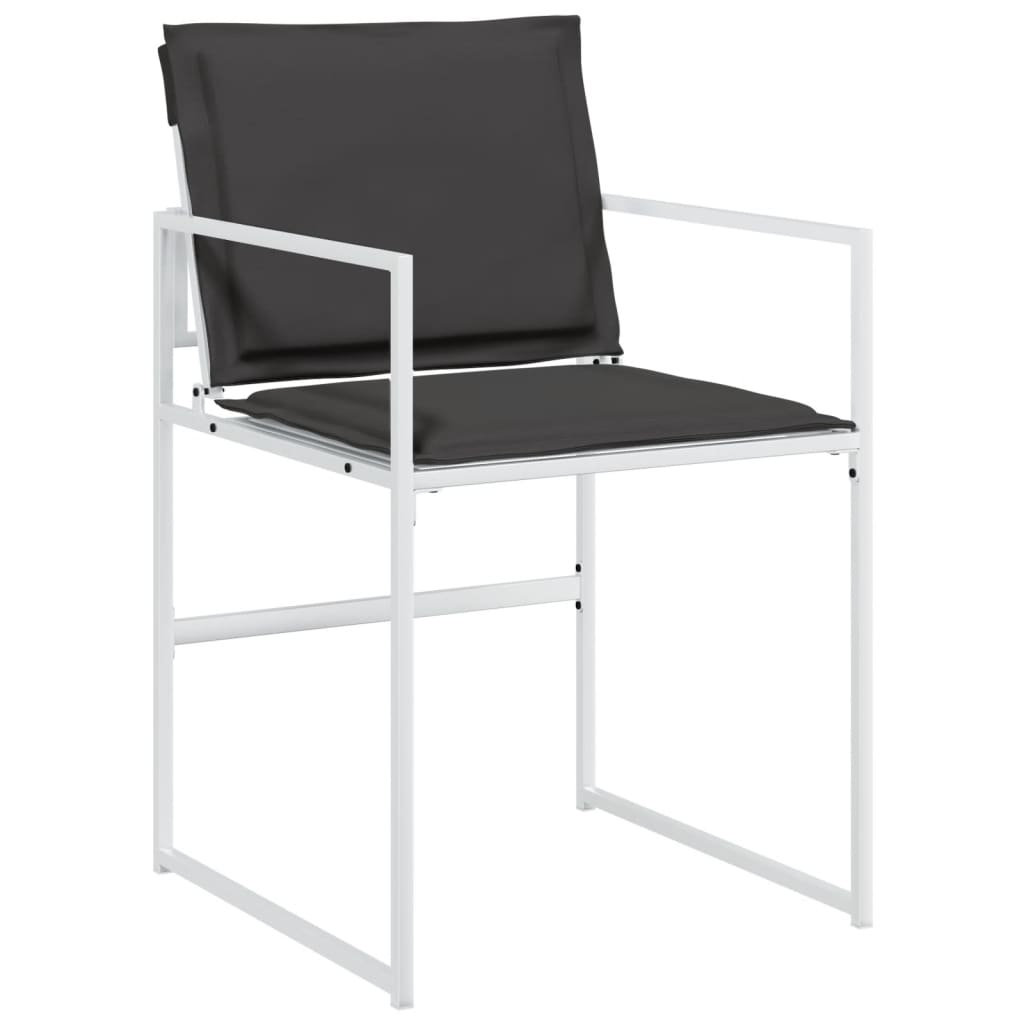 17 Pcs conj. de jantar p/ jardim c/ almofadões textilene branco