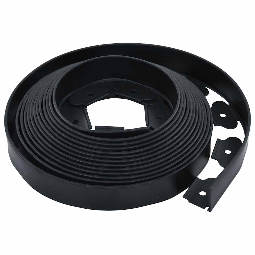 Borda de relvado flexível com 30 pinos 10 m 5 cm