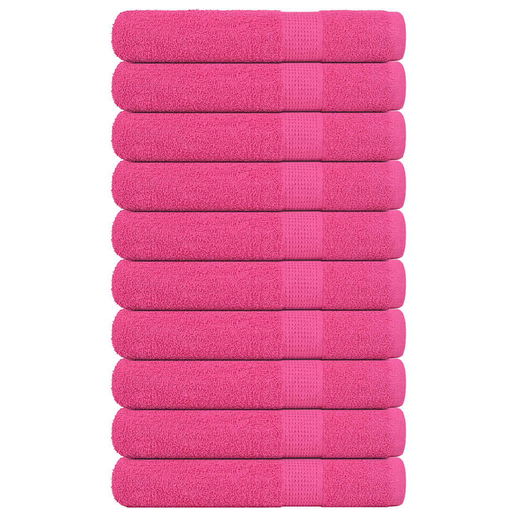 Toalhas de sauna frogn 10 pcs 80x200 cm 360 g/m² rosa
