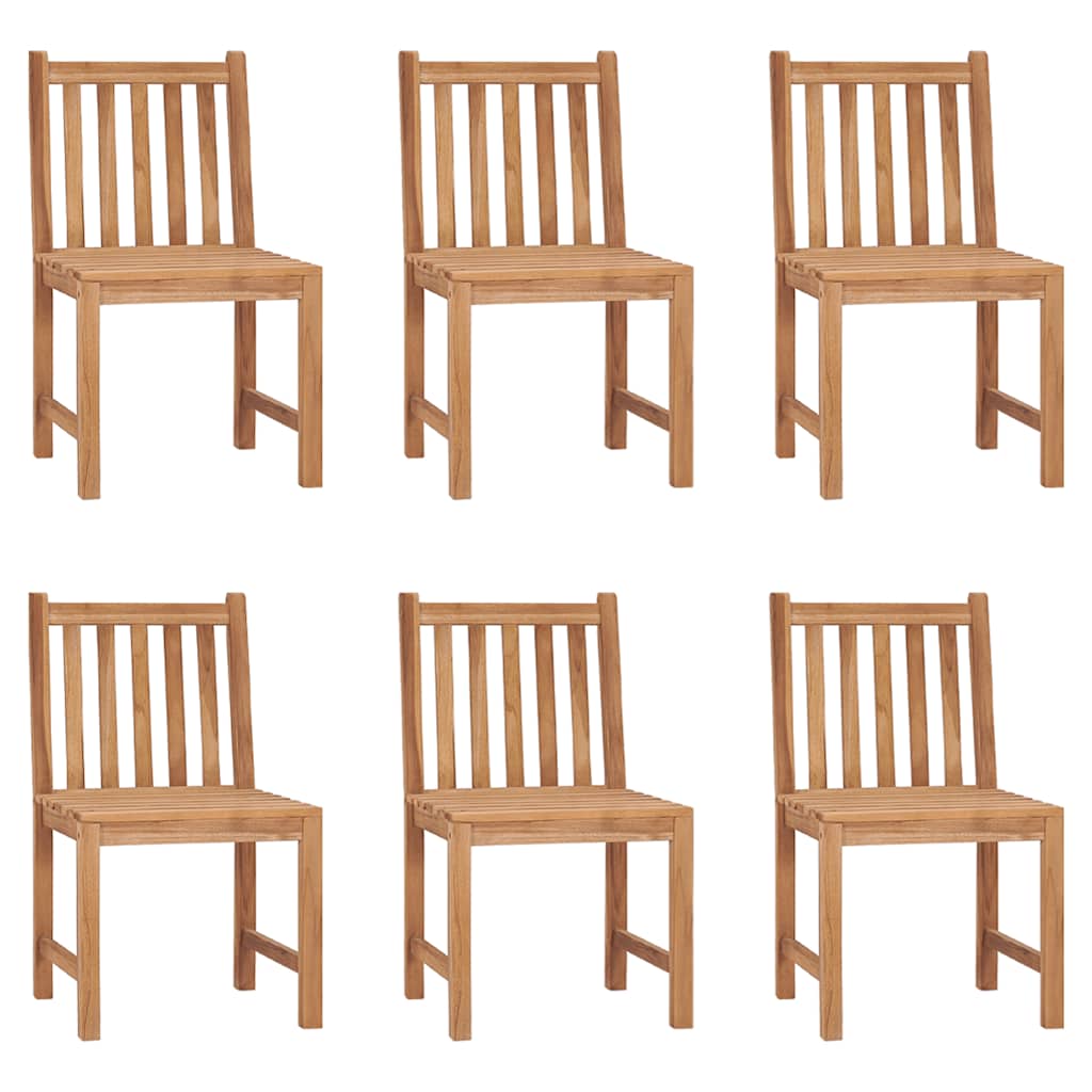 Cadeiras de jardim 6 pcs c/ almofadões madeira de teca maciça