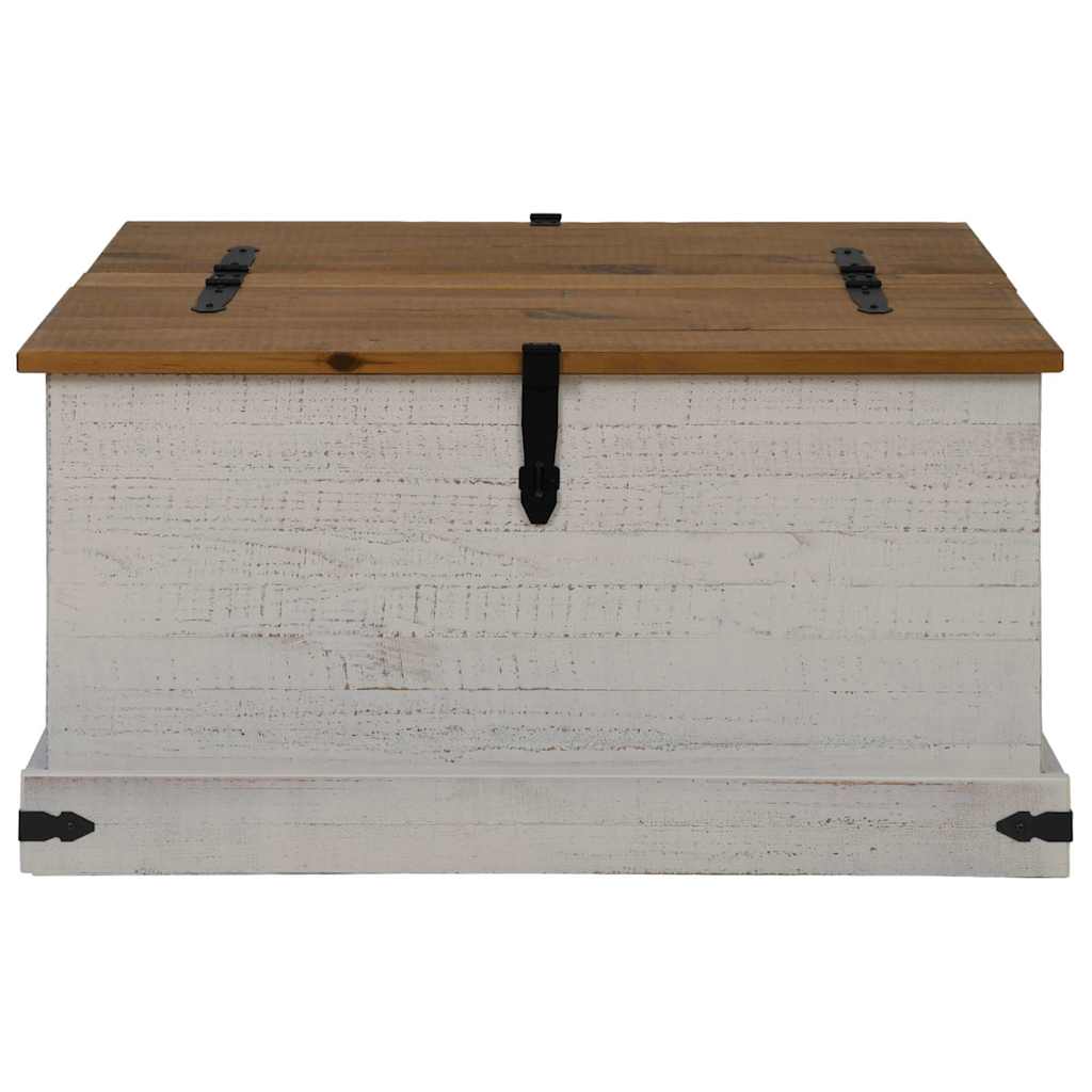 Caixa de arrumação halden 91x91x47 cm pinho maciço branco